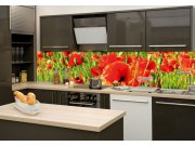 Samoljepljiva foto tapeta za kuhinje Crveni makovi KI-260-028, 260x60 cm Samoljepljive - Za kuhinje