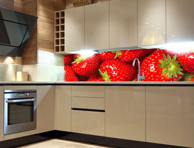 Samoljepljiva foto tapeta za kuhinje Jagode KI-180-025, 180x60 cm - Za kuhinje