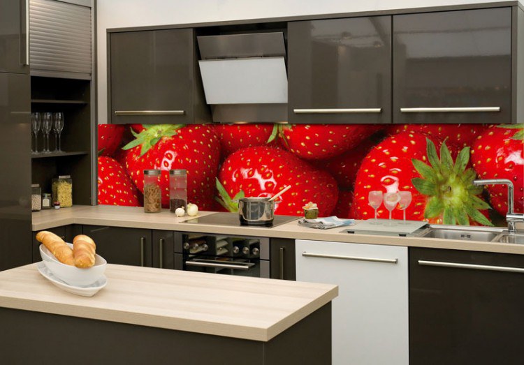 Samoljepljiva foto tapeta za kuhinje Jagode KI-260-025, 260x60 cm - Za kuhinje