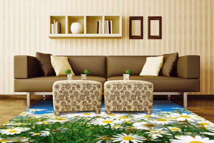 Samoljepljiva foto tapeta za pod Tratinčice FL-170-022, 170x170 cm