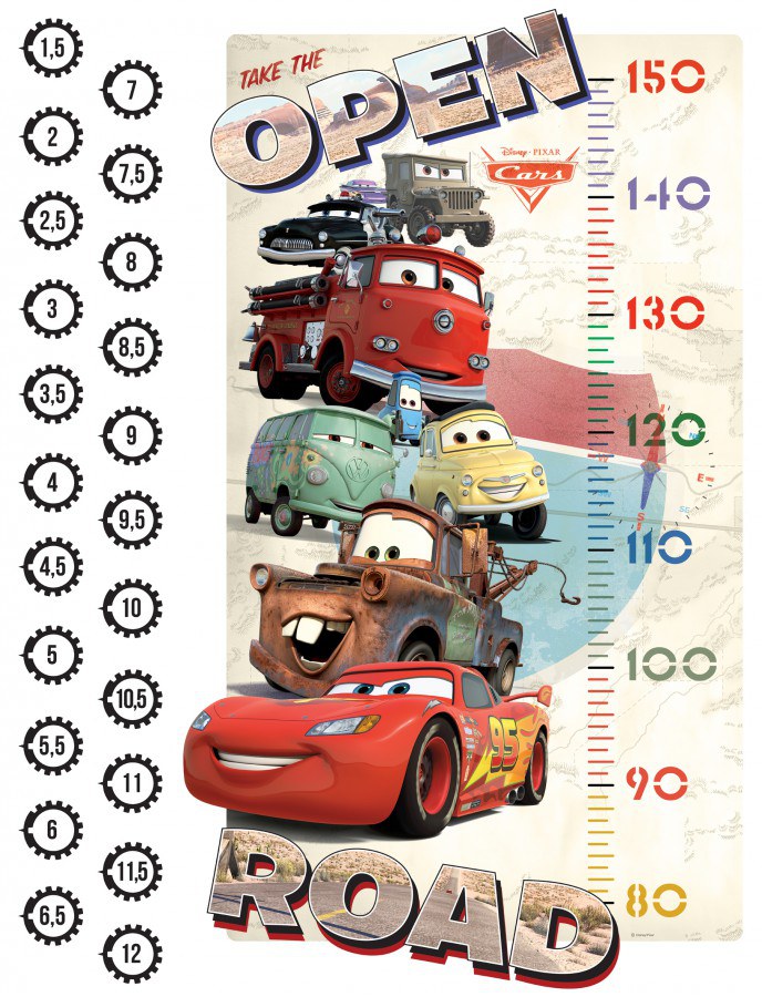 Dječje naljepnice Cars metar DK-0894, 85x65 cm