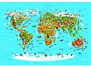 Flis foto tapeta AG Karta svijeta FTNS-2441 | 360x270 cm