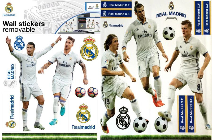 Dječje naljepnice Real Madrid - Ronaldo - Piqué RM16