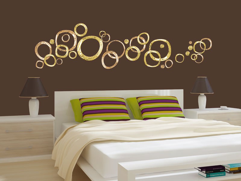 Samoljepljiva dekoracija za zid Zlatni krugovi ST1-024 - Naljepnice zidne