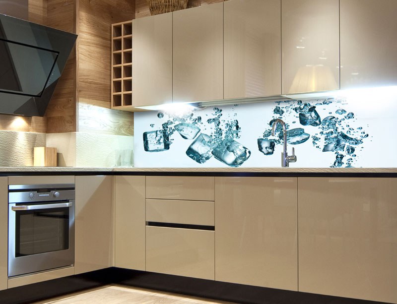 Samoljepljive - Za kuhinje - Samoljepljiva foto tapeta za kuhinje Ledene kocke KI-260-002, 260x60 cm Samoljepljiva foto tapeta za kuhinje Ledene kocke KI-260-002, 260x60 cm - Za kuhinje