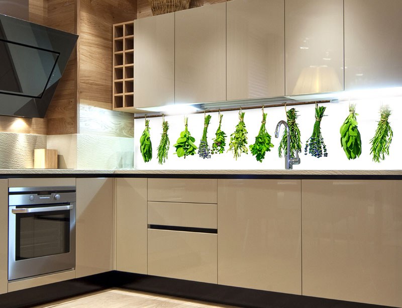 Samoljepljiva foto tapeta za kuhinje Herbs KI-180-007, 180x60 cm - Za kuhinje