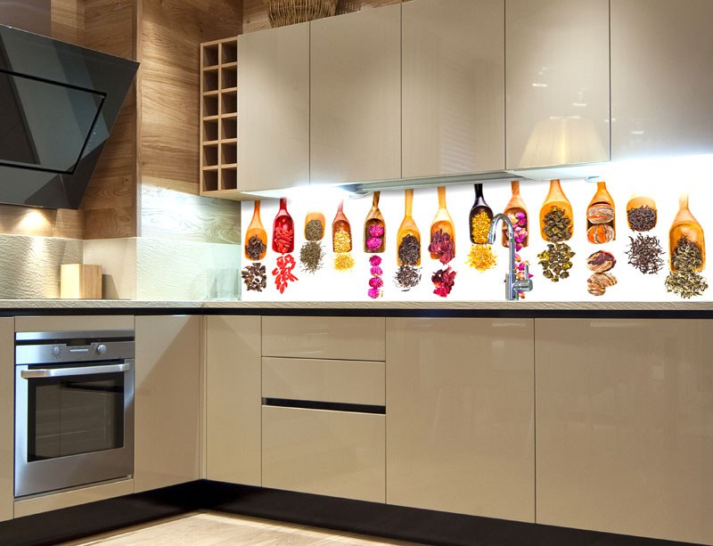 Samoljepljiva foto tapeta za kuhinje Herbal Scoops KI-180-076, 180x60 cm - Za kuhinje