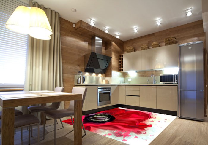 Samoljepljiva foto tapeta za pod Vvčji mak FL-170-006, 170x170 cm - Za pod