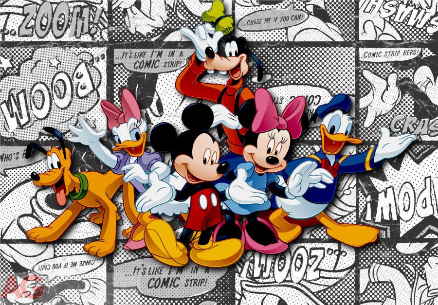 Flis foto tapeta AG Mickey Mouse FTDNXXL-5010 | 360x270 cm - Foto tapete
