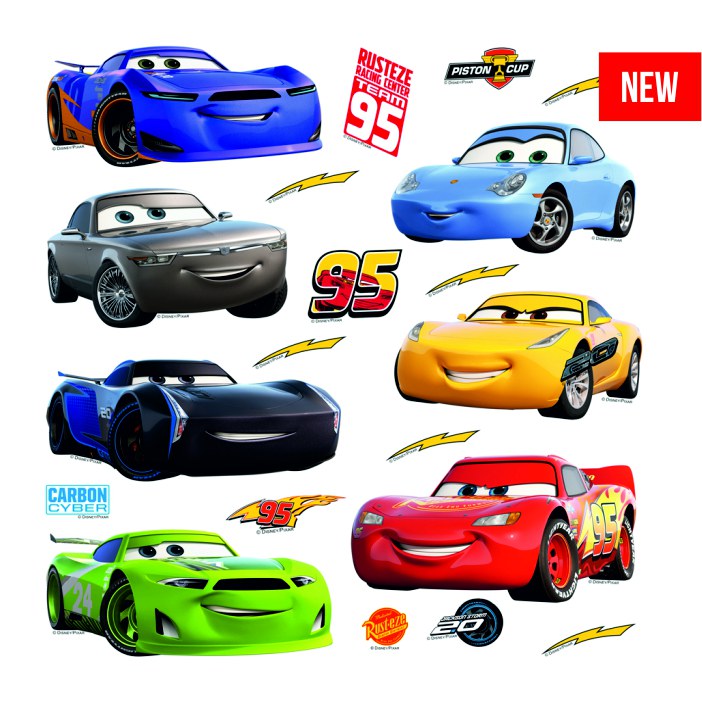 Samoljepljiva dekoracija Cars DKS-3803, 30x30 cm