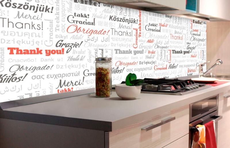 Samoljepljive - Za kuhinje - Samoljepljiva foto tapeta za kuhinje - Hvala ti KI-180-094 | 180x60 cm Samoljepljiva foto tapeta za kuhinje - Hvala ti KI-180-094 | 180x60 cm - Za kuhinje