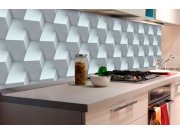 Samoljepljiva foto tapeta za kuhinje - Zid 3D kocke KI-180-096 | 180x60 cm