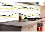 Samoljepljiva foto tapeta za kuhinje - Žuti valovi KI-180-100 | 180x60 cm Samoljepljive - Za kuhinje
