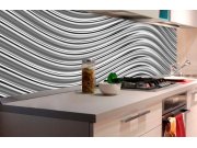 Samoljepljiva foto tapeta za kuhinje - Srebrni valovi KI-180-103 | 180x60 cm
