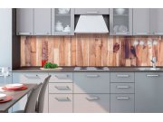 Samoljepljiva foto tapeta za kuhinje - Drveni zid KI-260-086 | 260x60 cm