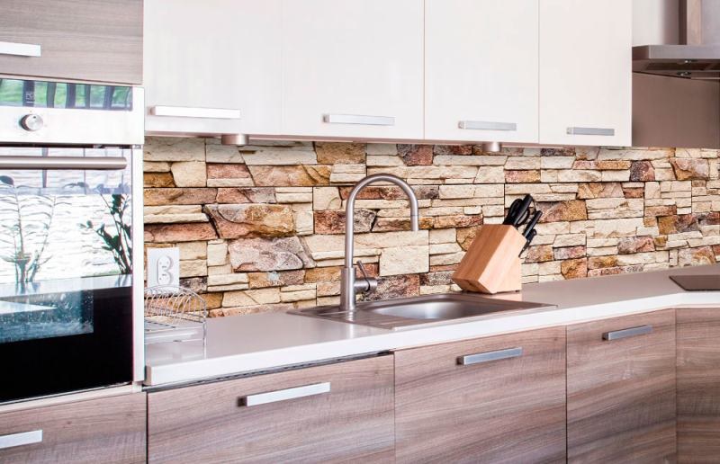 Samoljepljive - Za kuhinje - Samoljepljiva foto tapeta za kuhinje - Kameni zid KI-260-088 | 260x60 cm Samoljepljiva foto tapeta za kuhinje - Kameni zid KI-260-088 | 260x60 cm - Za kuhinje