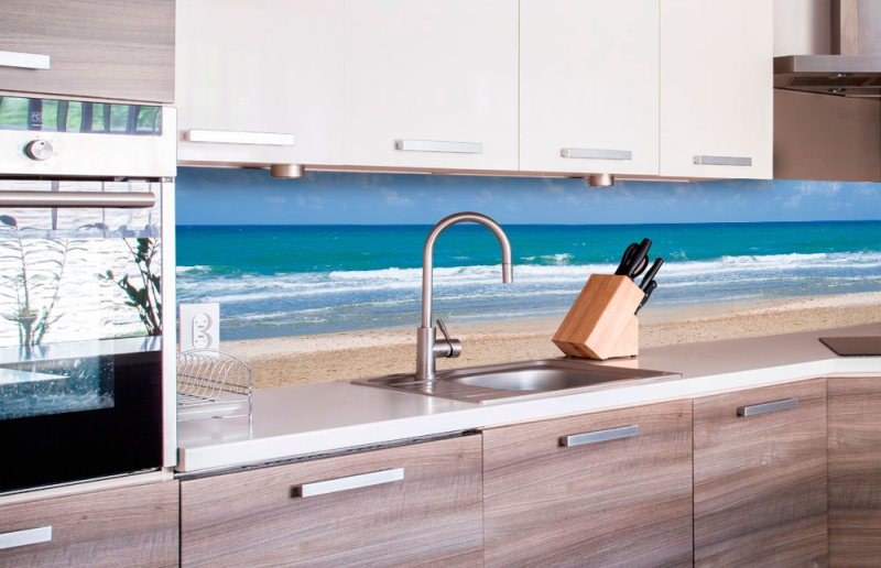 Samoljepljive - Za kuhinje - Samoljepljiva foto tapeta za kuhinje - Plaža KI-260-090 | 260x60 cm Samoljepljiva foto tapeta za kuhinje - Plaža KI-260-090 | 260x60 cm - Za kuhinje