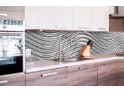Samoljepljiva foto tapeta za kuhinje - Srebrni valovi KI-260-103 | 260x60 cm Samoljepljive - Za kuhinje