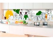 Samoljepljiva foto tapeta za kuhinje Limun i led KI-350-023 | 350x60 cm Samoljepljive - Za kuhinje