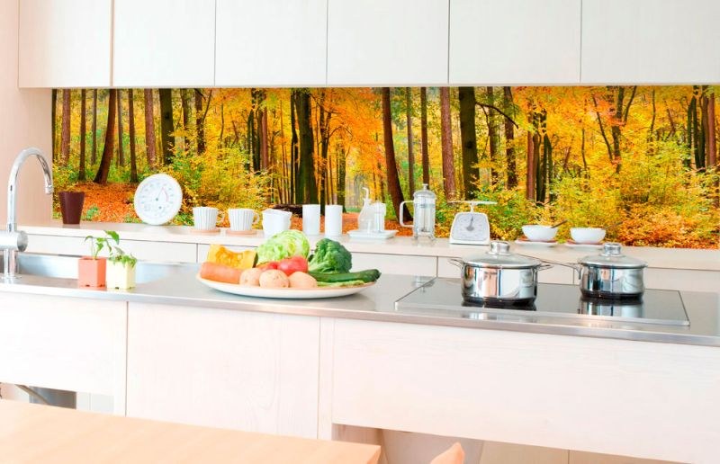 Samoljepljive - Za kuhinje - Samoljepljiva foto tapeta za kuhinje Avtumn Forest KI-350-045 | 350x60 cm Samoljepljiva foto tapeta za kuhinje Avtumn Forest KI-350-045 | 350x60 cm - Za kuhinje