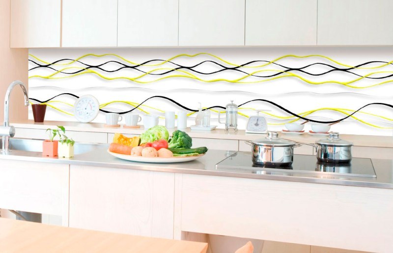 Samoljepljiva foto tapeta za kuhinje - Žvti valovi KI-350-100 | 350x60 cm - Za kuhinje