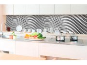 Samoljepljiva foto tapeta za kuhinje - Srebrni valovi KI-350-103 | 350x60 cm Samoljepljive - Za kuhinje