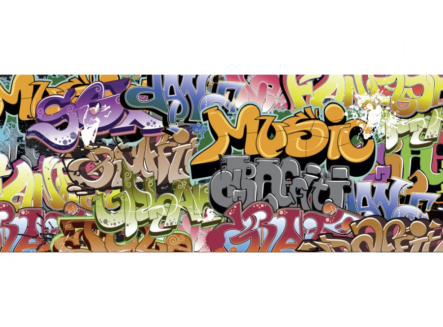 Panoramska flis foto tapeta Graffiti MP20322 | 375 x 150 cm - Foto tapete