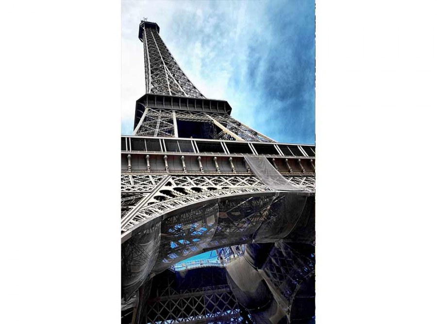 Flis foto tapeta Eiffelov toranj MS20026 | 150x250 cm - Od flisa