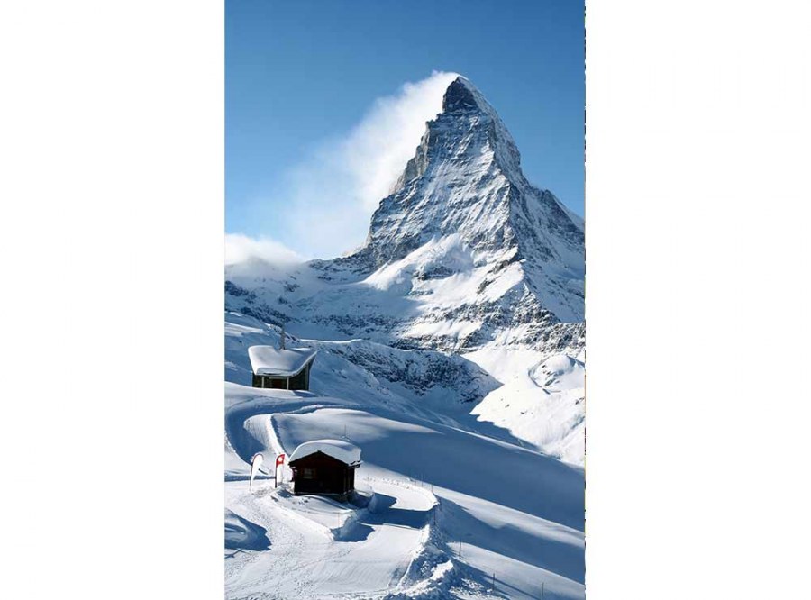 Flis foto tapeta Matterhorn MS20073 | 150x250 cm - Od flisa