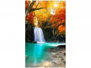 Flis foto tapeta Slap usred šume MS20083 | 150x250 cm Od flisa