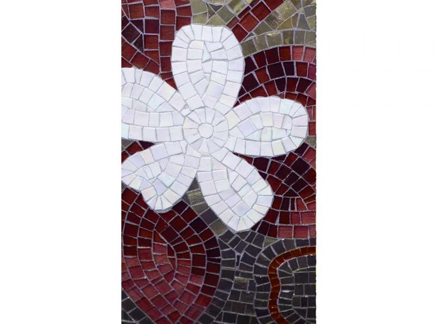 Flis foto tapeta Crveni mozaik MS20114 | 150x250 cm - Od flisa