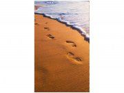Flis foto tapeta Tragovi na plaži MS20193 | 150x250 cm Od flisa