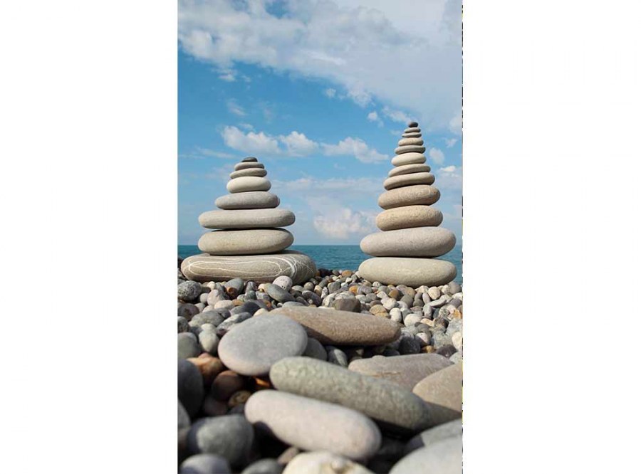 Flis foto tapeta Kamenje na plaži MS20204 | 150x250 cm - Od flisa
