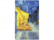 Flis foto tapeta Terasa kafića od Vincenta van Gogha MS20251 | 150x250 cm Od flisa