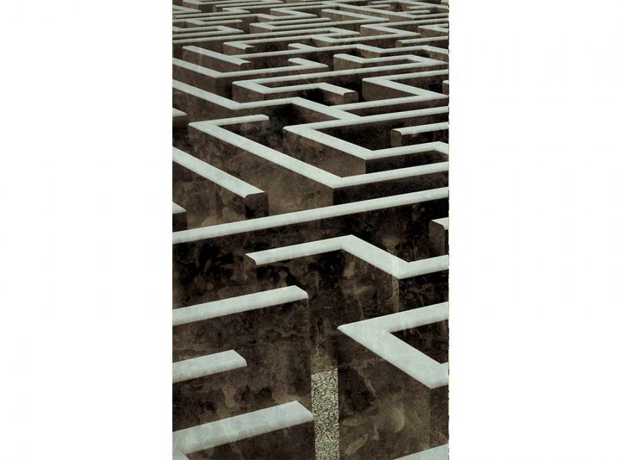 Flis foto tapeta 3D labirint MS20279 | 150x250 cm - Od flisa