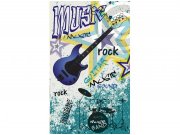 Flis foto tapeta Plava gitara MS20323 | 150x250 cm Od flisa