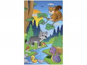 Flis foto tapeta Životinje u šumi MS20336 | 150x250 cm Od flisa