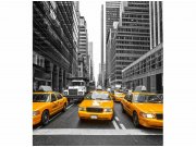 Flis foto tapeta Taxi u gradu MS30008 | 225x250 cm Od flisa