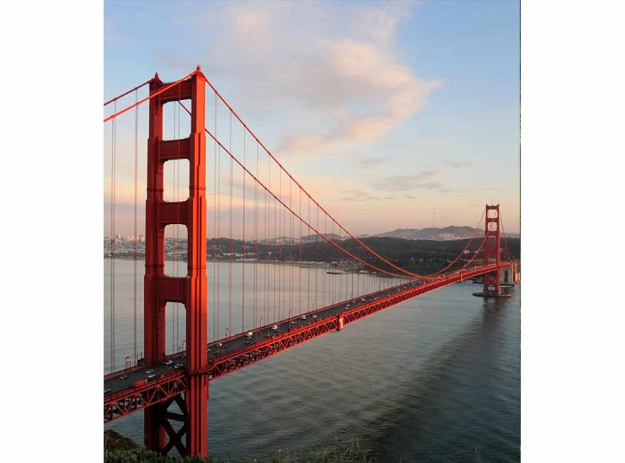 Flis foto tapeta Most Golden Gate MS30015 | 225x250 cm - Od flisa