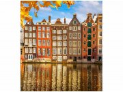 Flis foto tapeta Kuće v Amsterdamu MS30024 | 225x250 cm Od flisa