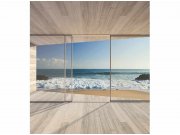 Flis foto tapeta Prozor na plažu MS30042 | 225x250 cm Od flisa