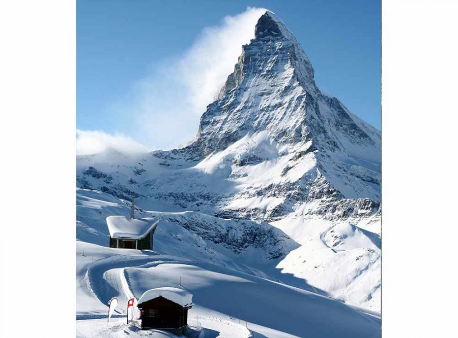 Flis foto tapeta Matterhorn MS30073 | 225x250 cm - Od flisa