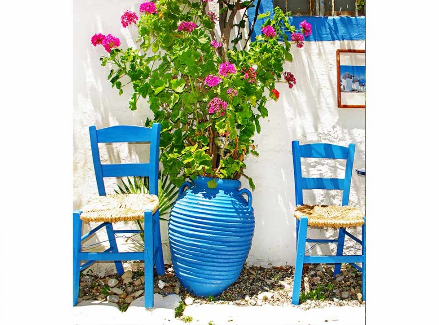 Flis foto tapeta Tradicionalna Grčka MS30087 | 225x250 cm - Od flisa