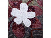 Flis foto tapeta Crveni mozaik MS30114 | 225x250 cm Od flisa