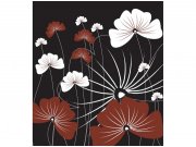 Flis foto tapeta Cvijeće na crnoj pozadini MS30156 | 225x250 cm Od flisa