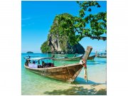 Flis foto tapeta Tajlandski brod MS30198 | 225x250 cm Od flisa