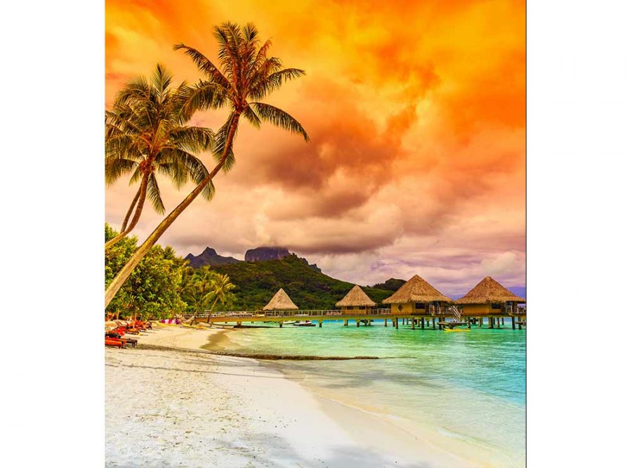 Flis foto tapeta Polinezija MS30211 | 225x250 cm - Od flisa