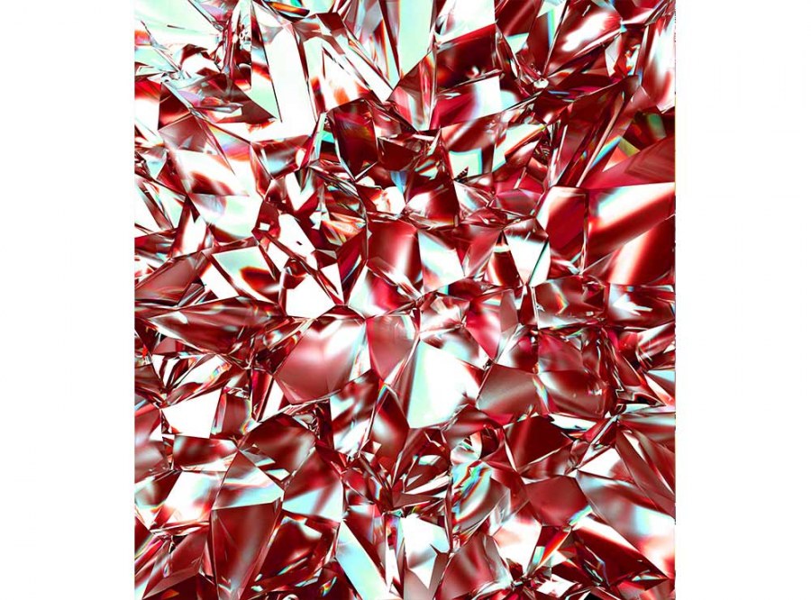 Flis foto tapeta Crveni kristal MS30281 | 225x250 cm - Od flisa