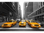 Flis foto tapeta Taxi u gradu MS50008 | 375x250 cm Od flisa