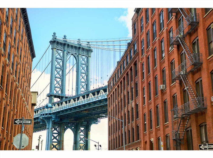 Flis foto tapeta Most na Manhattanu MS50012 | 375x250 cm - Od flisa